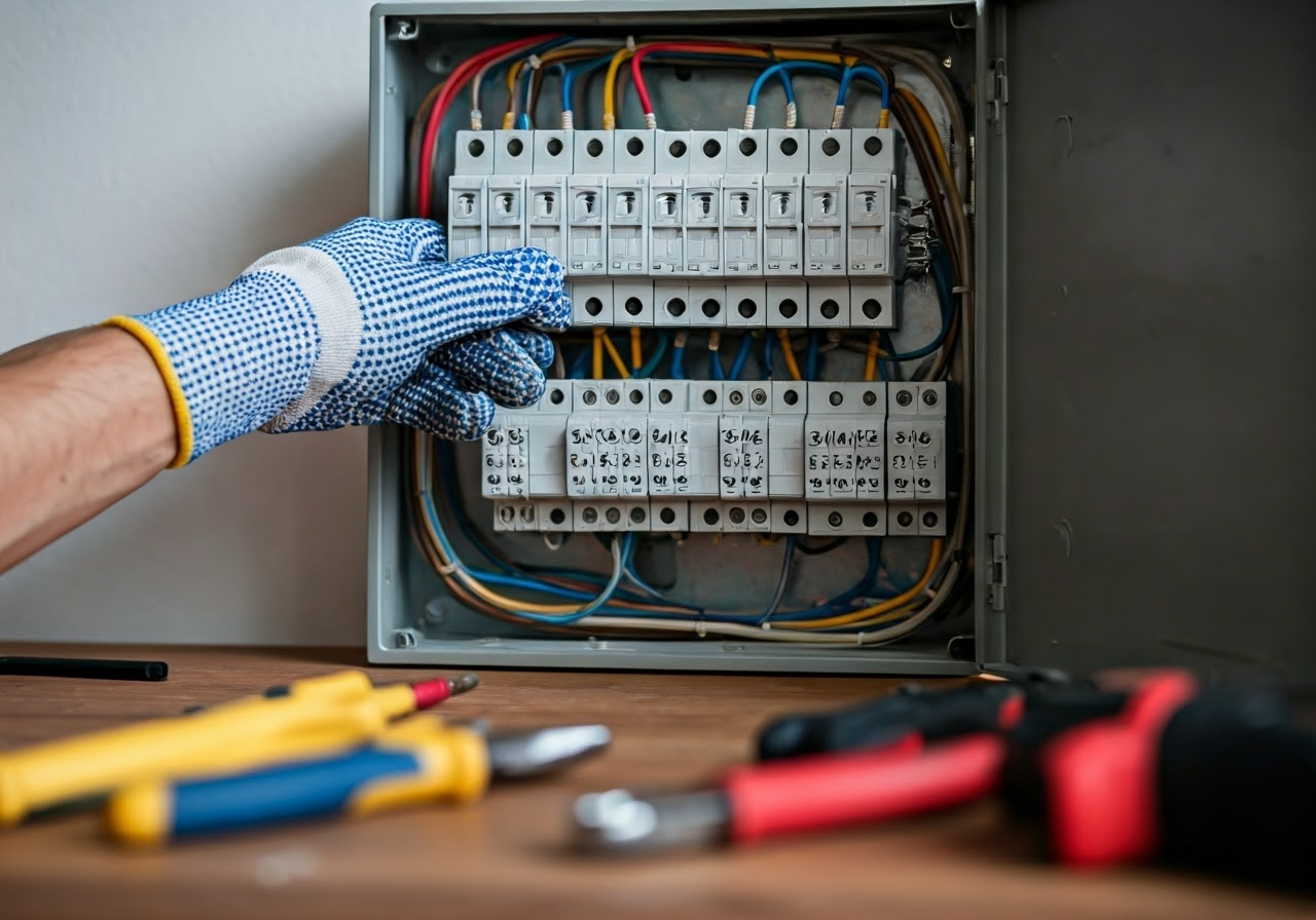 Inspecting an electrical panel for rewiring