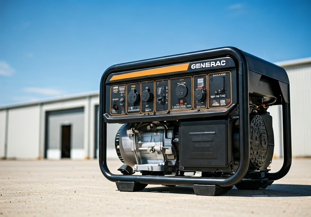 Close-up of Generac generator