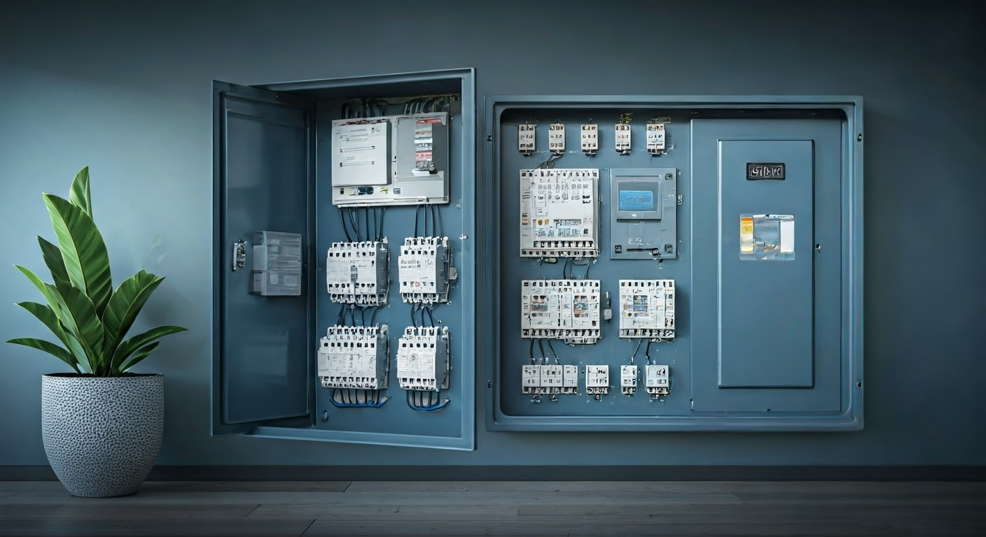 Upgraded electrical panel illustration