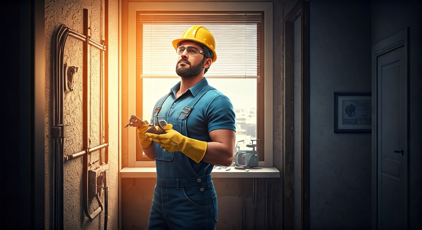 Certified electrician ensuring safety measures